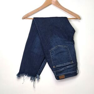 Judy Blue Slim Fit Ankle Fray Raw Hem Blue Denim Jeans Women 11 /30